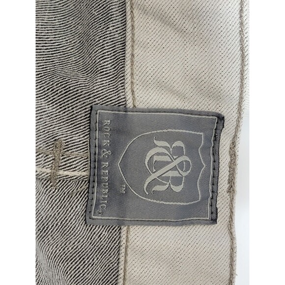 ALK Men's Size 34x32 Rock & Republic Gray Straight Leg Denim Blue Jeans Pants - Picture 13 of 16
